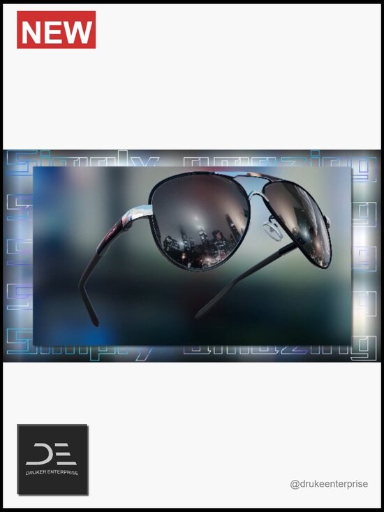 Polarized Aviator Sunglasses UV400 Metal Frame Flat Top Driving Outdoor Shades main image 5